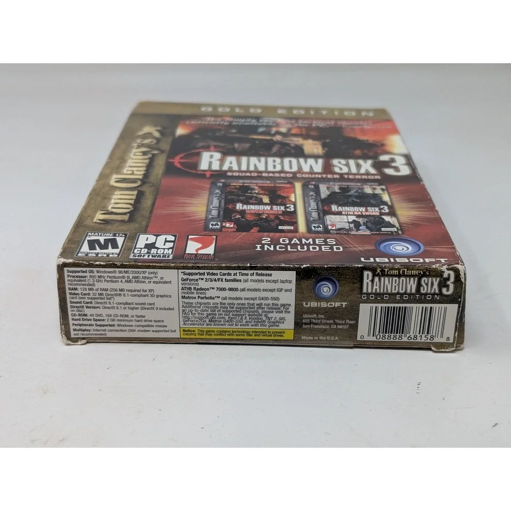 Tom Clancy's Rainbow‎ Six 3: Gold Edition (PC, 2003) In Box – Brand New & Sealed